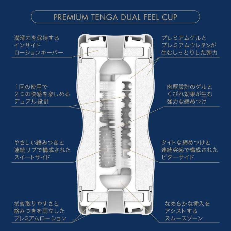 Tenga - Premium Tenga Dual Feel Cup Masturbator (Blue) Masturbator Non Reusable Cup (Non Vibration) 346244430 CherryAffairs