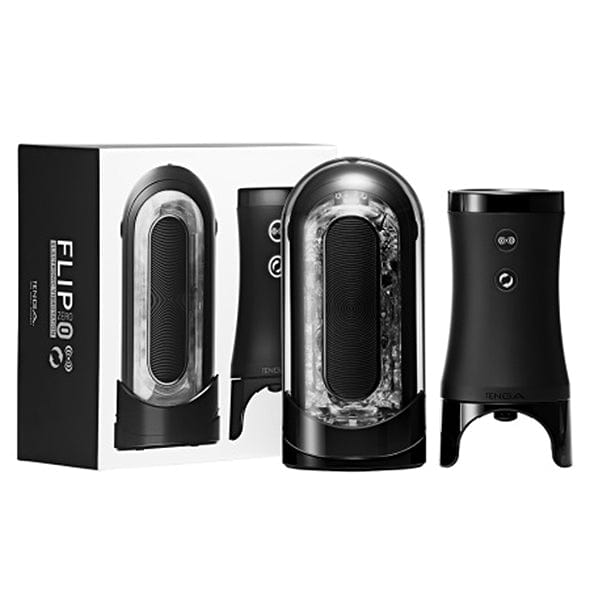 Tenga - Flip Zero 0 Electronic Vibrotation Male Masturbator (Black) Masturbator Soft Stroker (Vibration) Rechargeable 4570030975532 CherryAffairs