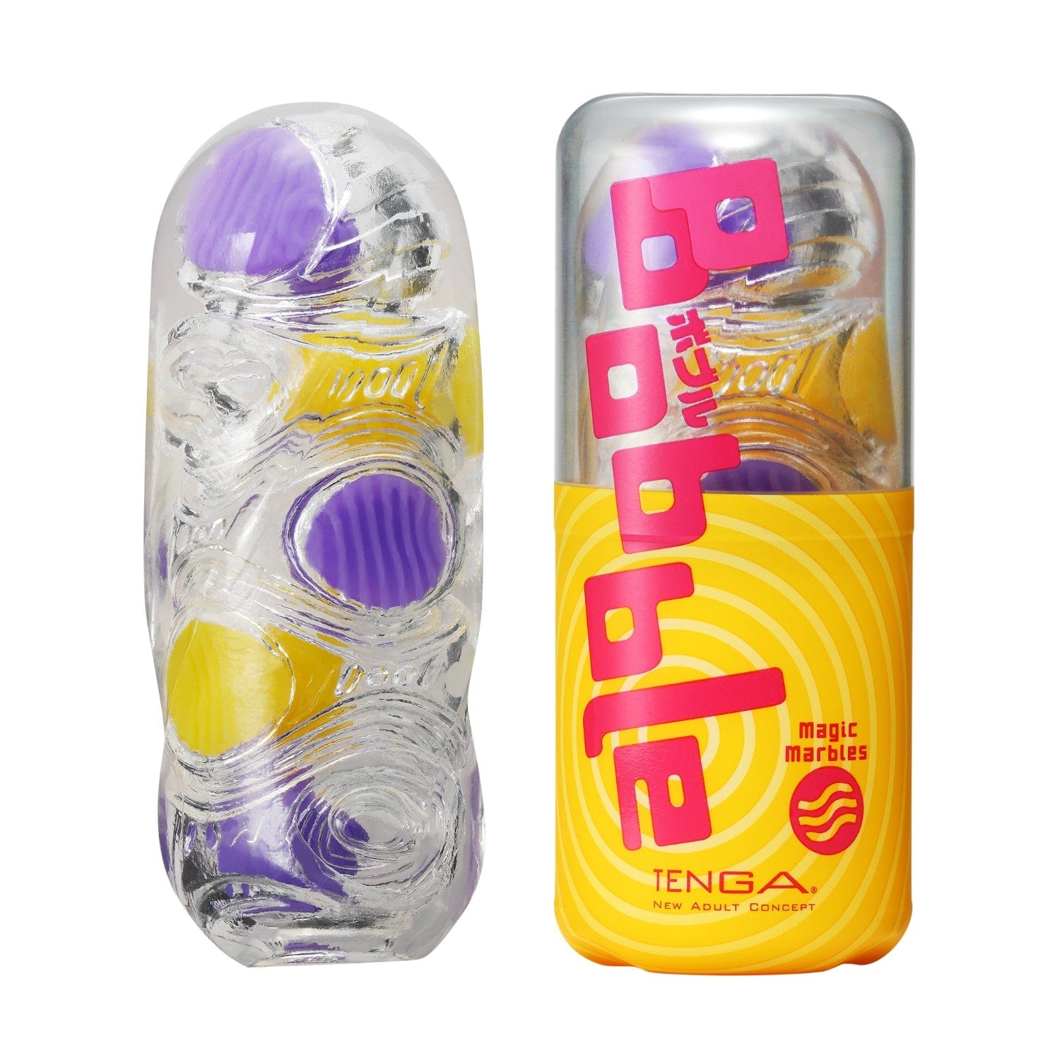 Tenga - Bobble Magic Marbles Masturbator Soft Stroker (Yellow) Masturbator Soft Stroker (Non Vibration) 4570030977819 CherryAffairs