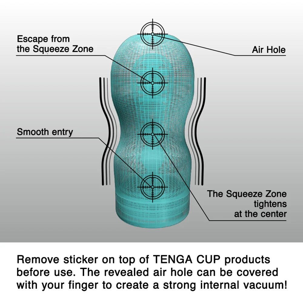 Tenga - Xtra Gentle Air Cushion Cup Masturbator Soft - White - Masturbator Non Reusable Cup (Non Vibration)