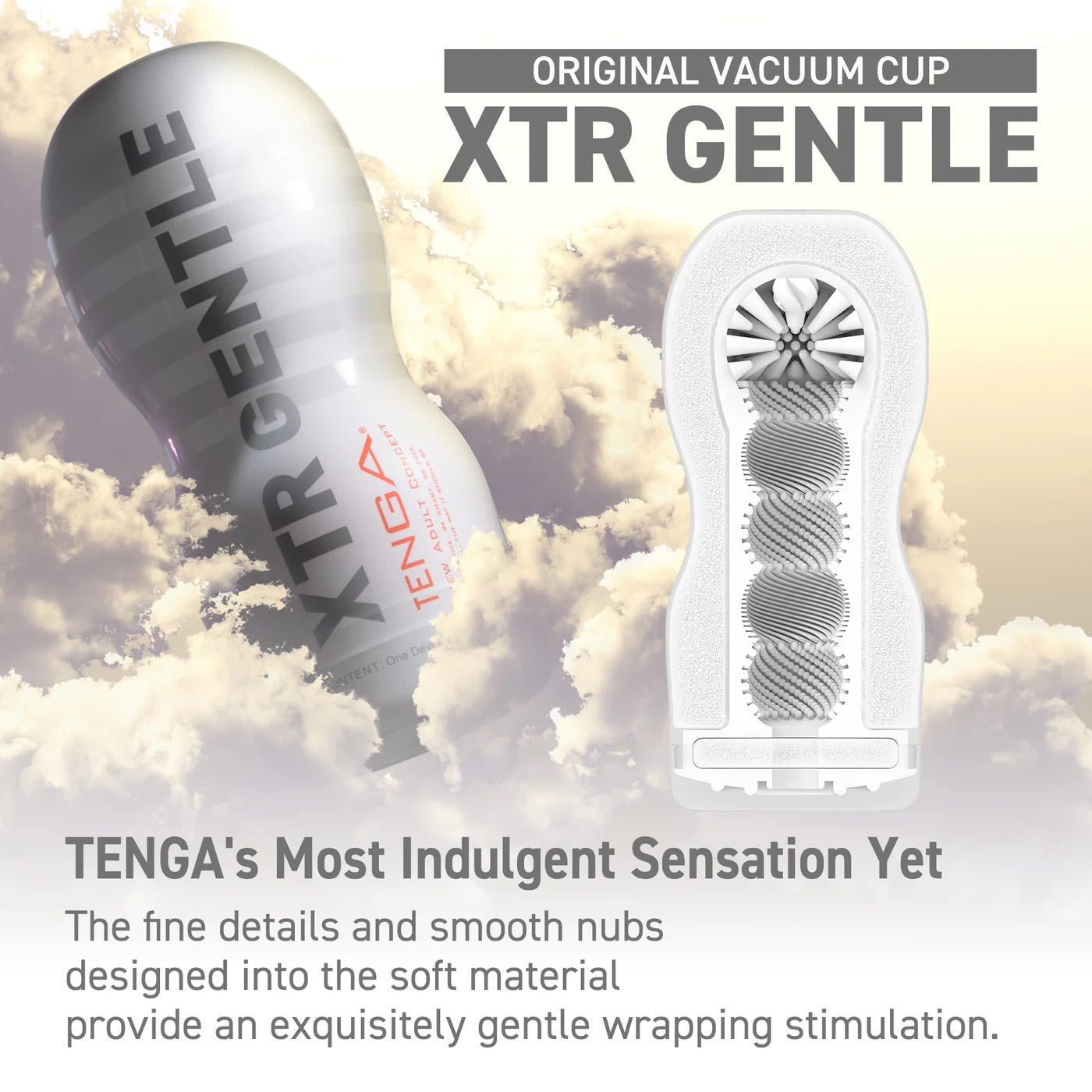 Tenga - Xtra Gentle Air Cushion Cup Masturbator Soft - White - Masturbator Non Reusable Cup (Non Vibration)
