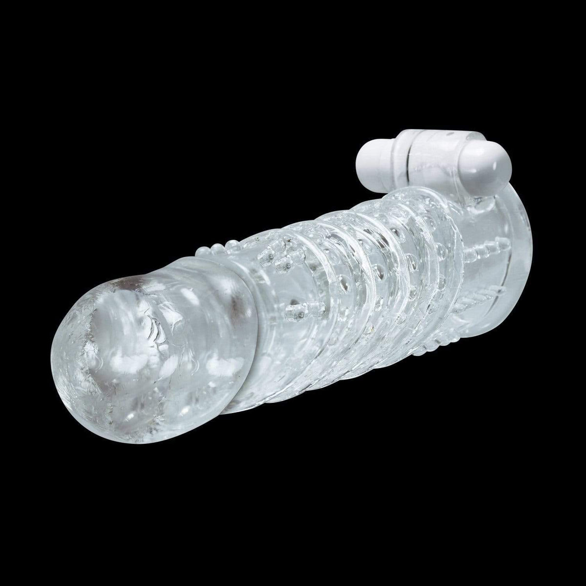 NPG - Sex Retsuden 6 Benkei Vibrating Cock Sleeve (Clear) Cock Sleeves (Vibration) Non Rechargeable