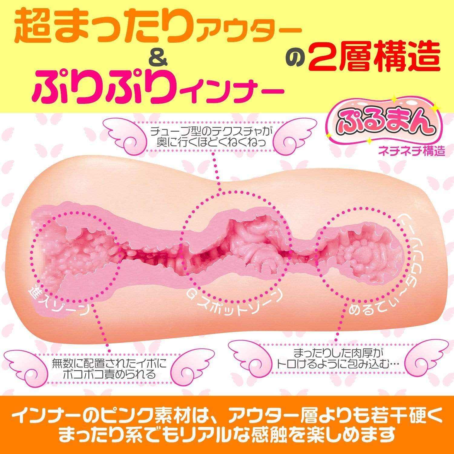 Magic Eyes - Angel's Puruman Onahole (Beige) Masturbator Vagina (Non Vibration) 274134245 CherryAffairs
