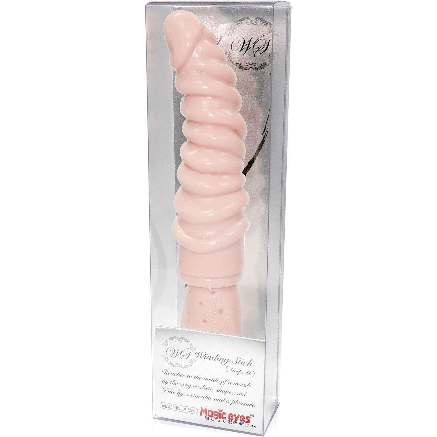 Magic Eyes - Winding Stick Grip M Dildo (Beige) Non Realistic Dildo w/o suction cup (Non Vibration) 4571324241494 CherryAffairs