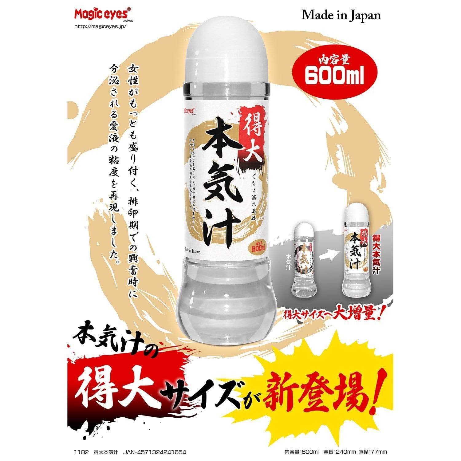 Magic Eyes - Japan Meiki Lotion Lube 600ml (Thick) Lube (Water Based) 4571324241654 CherryAffairs
