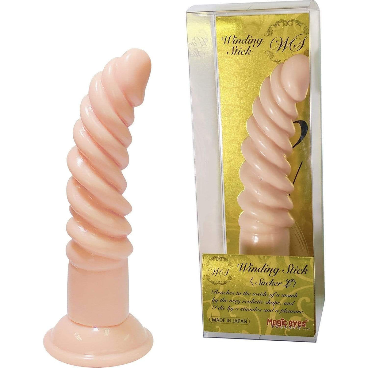 Magic Eyes - Winding Stick Sucker L Dildo (Beige) Non Realistic Dildo w/o suction cup (Non Vibration) 4571324241807 CherryAffairs