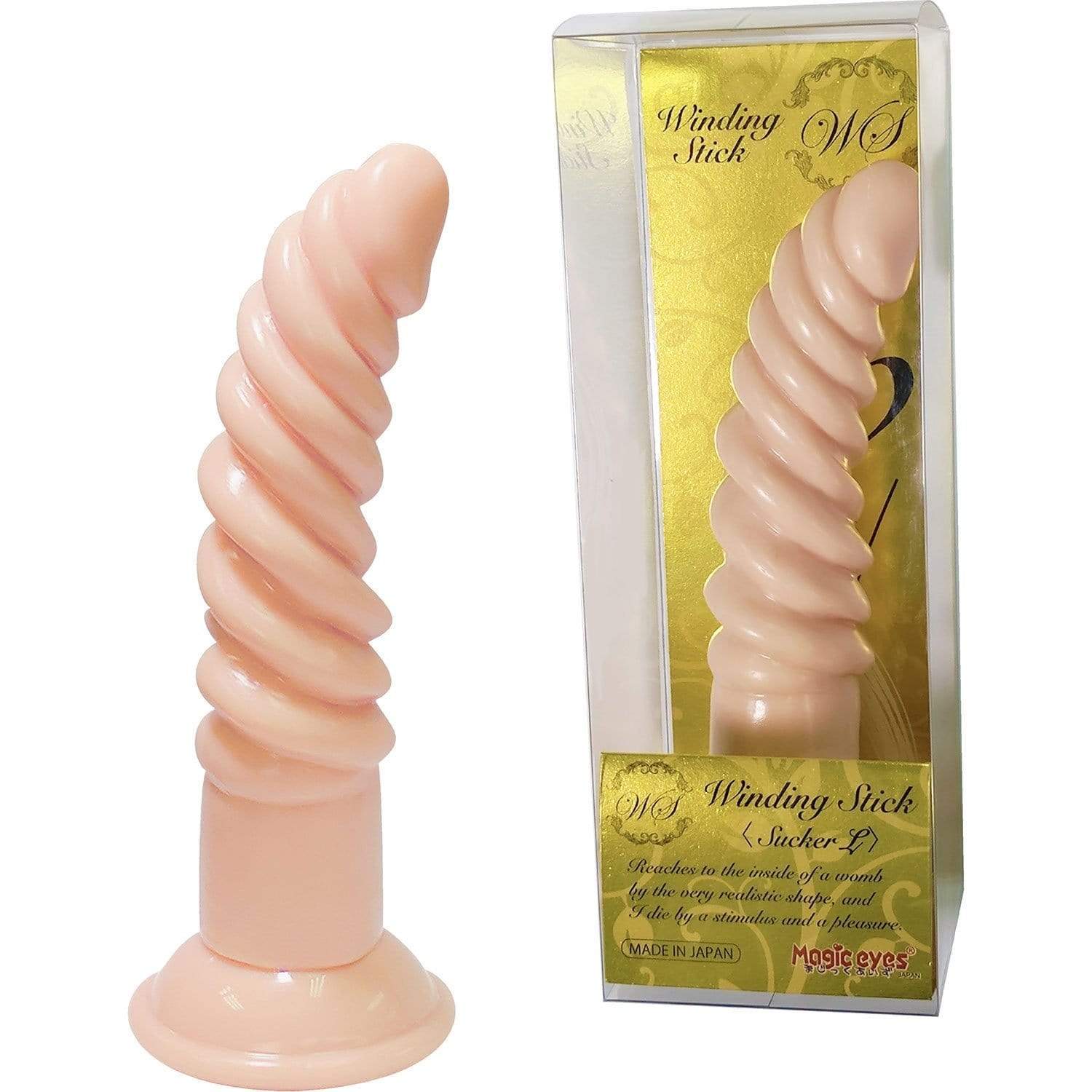 Magic Eyes - Winding Stick Sucker L Dildo (Beige) Non Realistic Dildo w/o suction cup (Non Vibration) 4571324241807 CherryAffairs