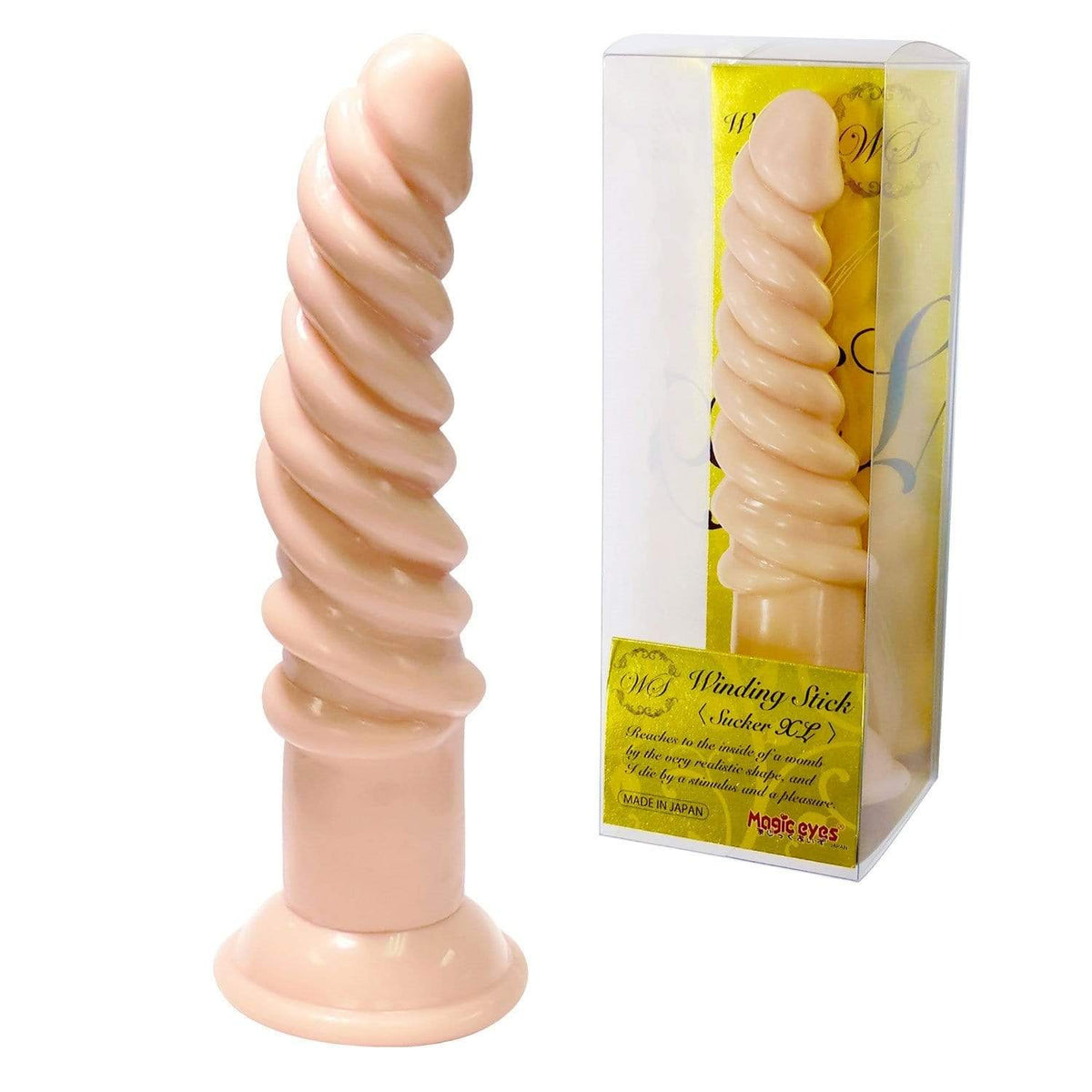 Magic Eyes - Winding Stick Sucker XL Dildo (Beige) Non Realistic Dildo w/o suction cup (Non Vibration) 4571324241814 CherryAffairs