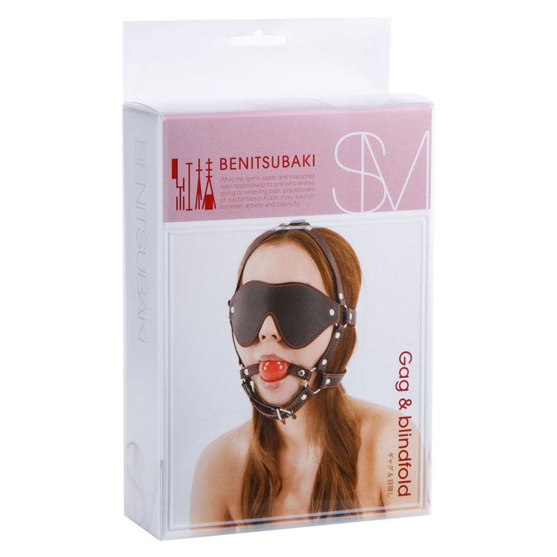 NPG - Benitsubaki Ball Gag with Blindfold Set (Black) Mask (Blind) 4571355627540 CherryAffairs