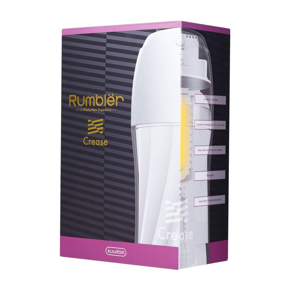 Kuudom - Rambler Crease Rechargeable Masturbator (White) Masturbator Soft Stroker (Vibration) Rechargeable 4571355631363 CherryAffairs