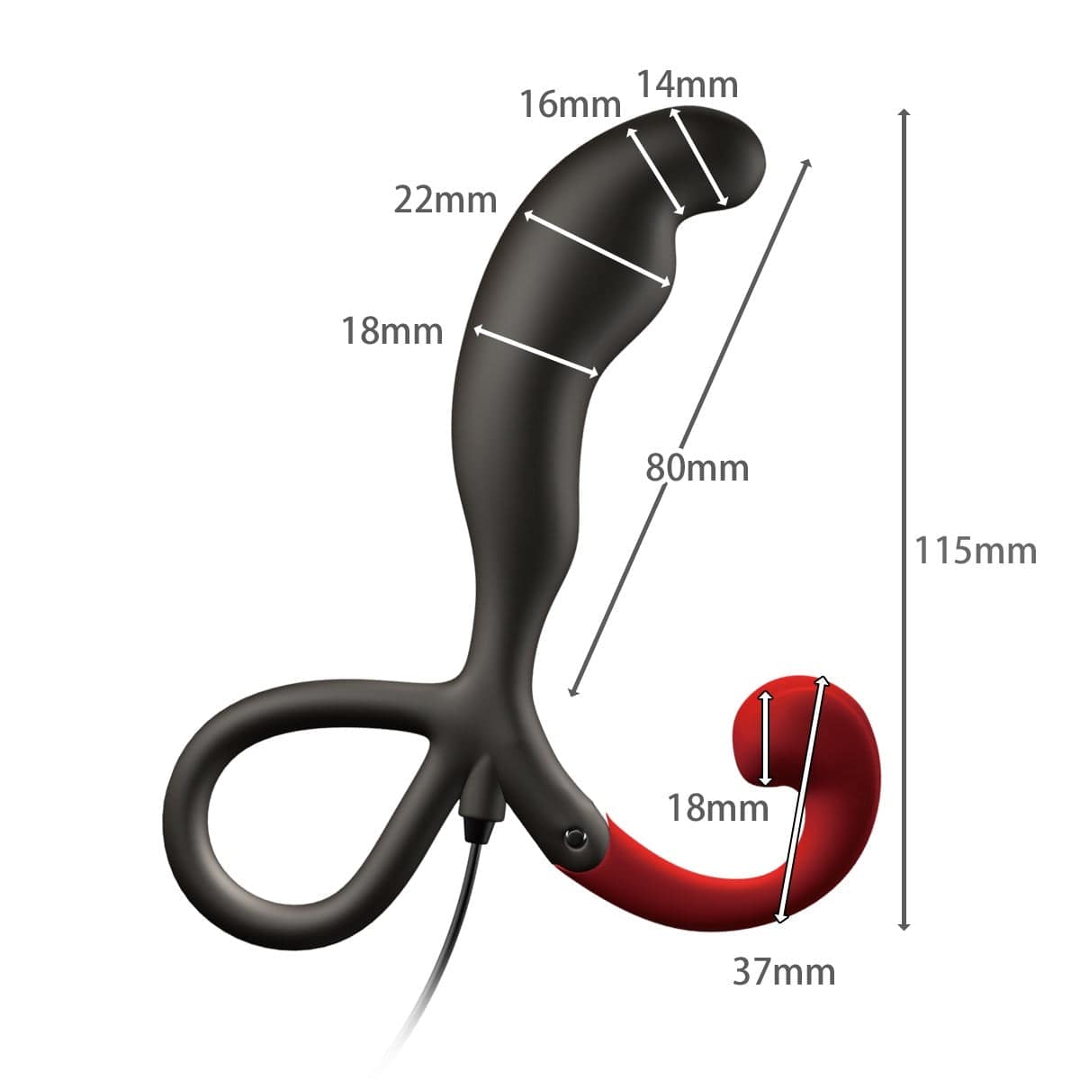 Wild One - Enemable R Type 1 Remote Control Prostate Massager (Black) Remote Control Anal Plug (Vibration) Non Rechargeable 621274962 CherryAffairs