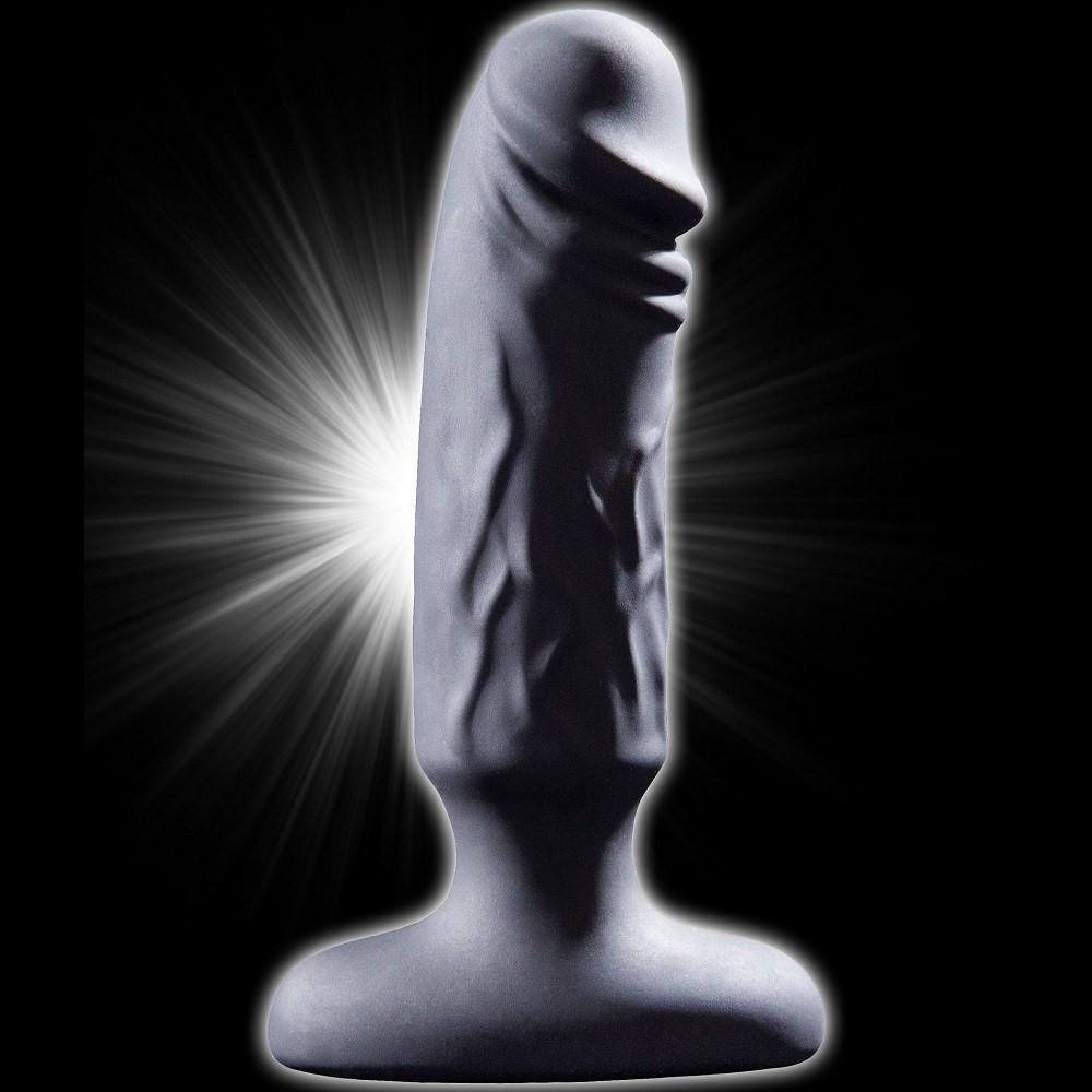 Love Factor - Backfire 10 Anus Vibrating Cock (Black) Realistic Dildo with suction cup (Vibration) Non Rechargeable - CherryAffairs Singapore