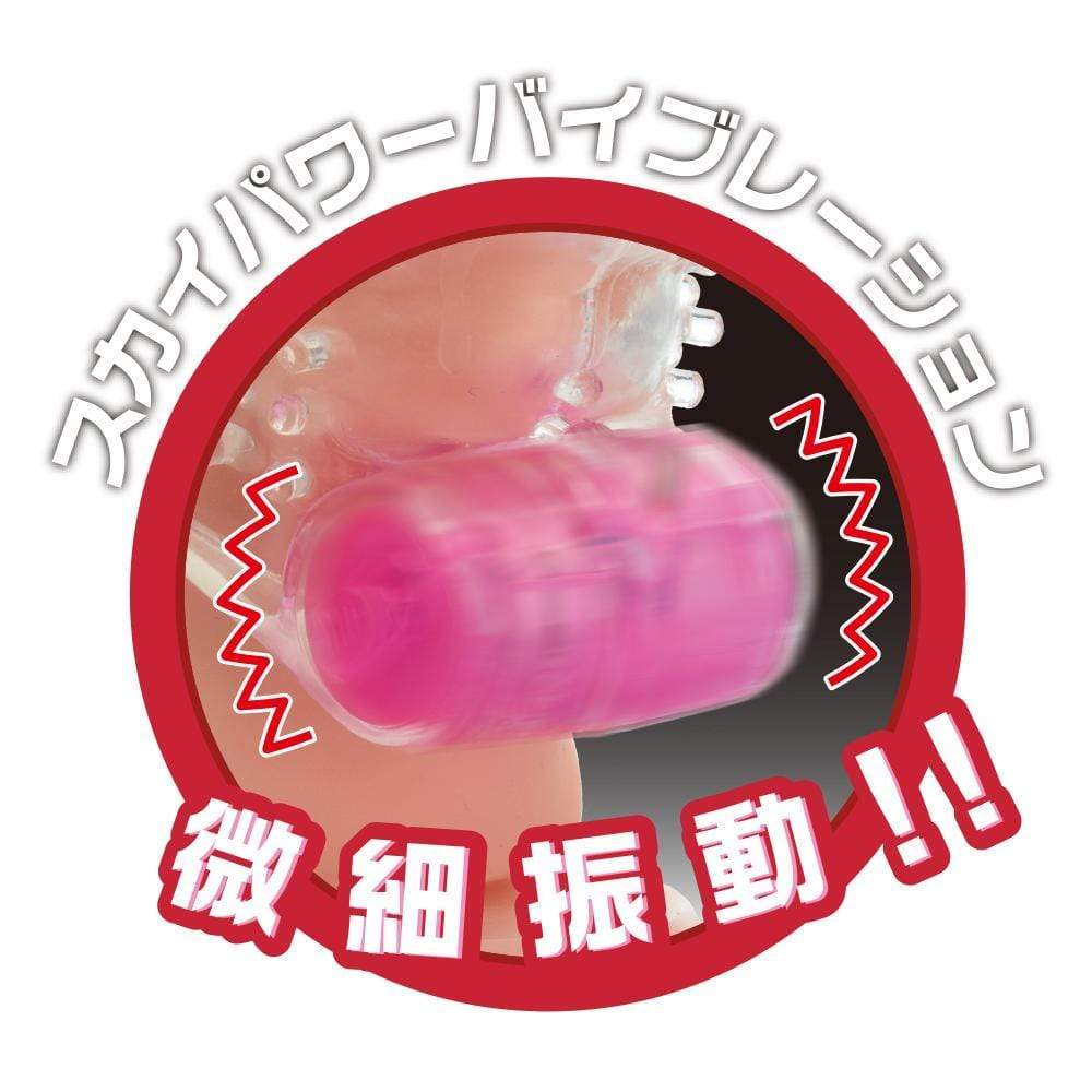 NPG - Star Platinum L Vibrating Cock Sleeve (Clear) Rubber Cock Ring (Vibration) Non Rechargeable 4580140054188 CherryAffairs