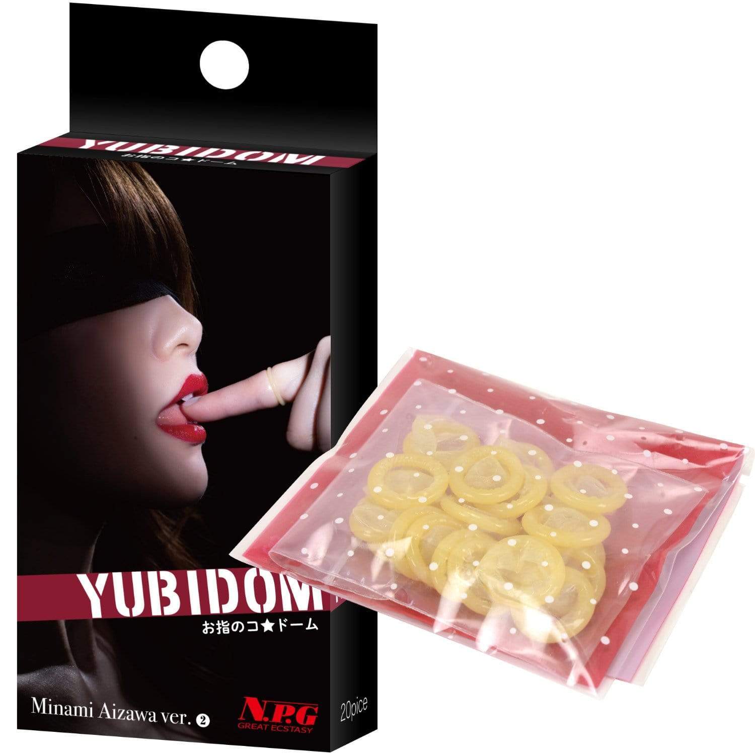 NPG - Yubidom Minami Aizawa Ver.02 Finger Sleeve 20 Pieces (Clear) Novelties (Non Vibration) 4580160829872 CherryAffairs