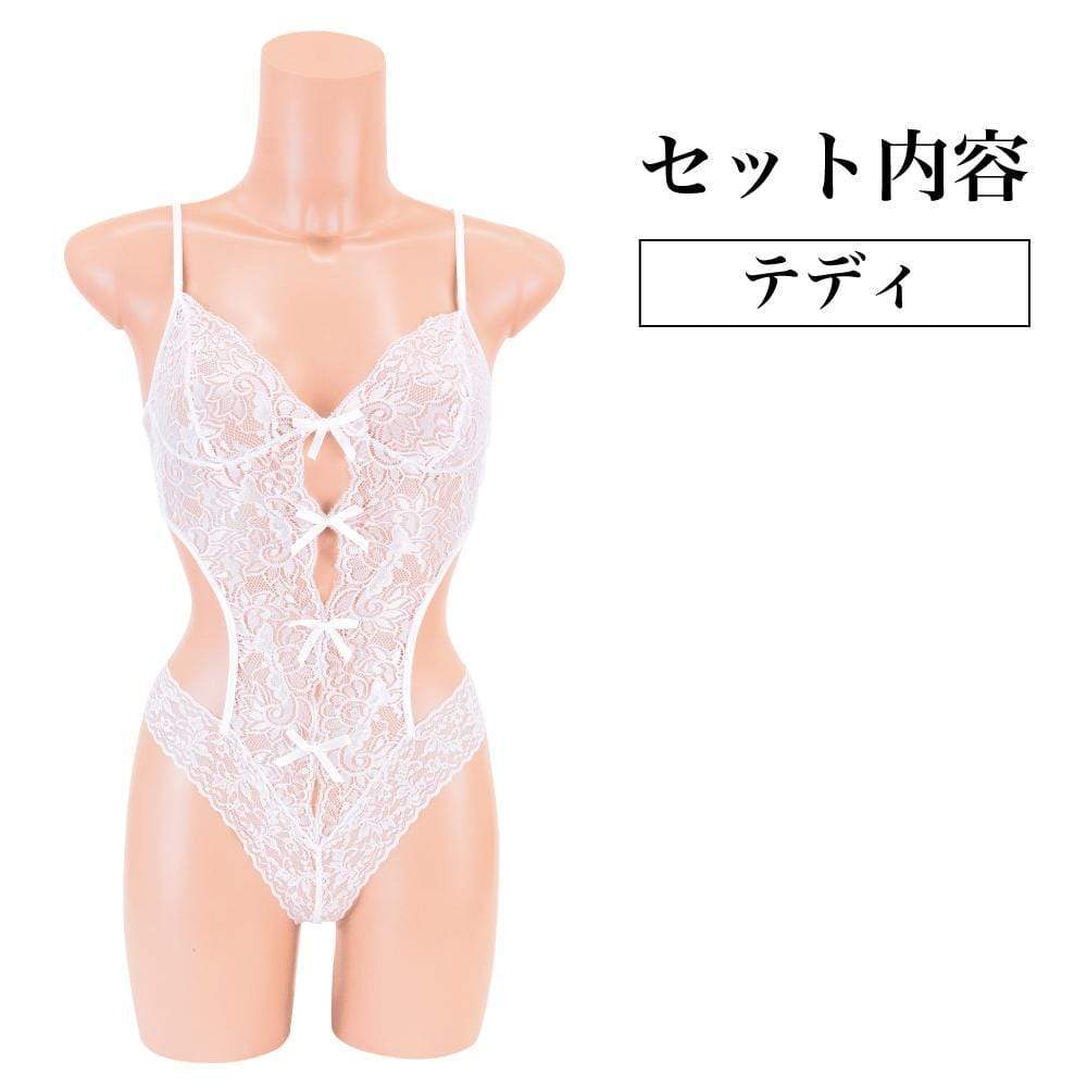 Enjoy Toys - Mon Cheri All Lace Sexy Lingerie mon0120 (White) Lingerie (Non Vibration) 319709401 CherryAffairs