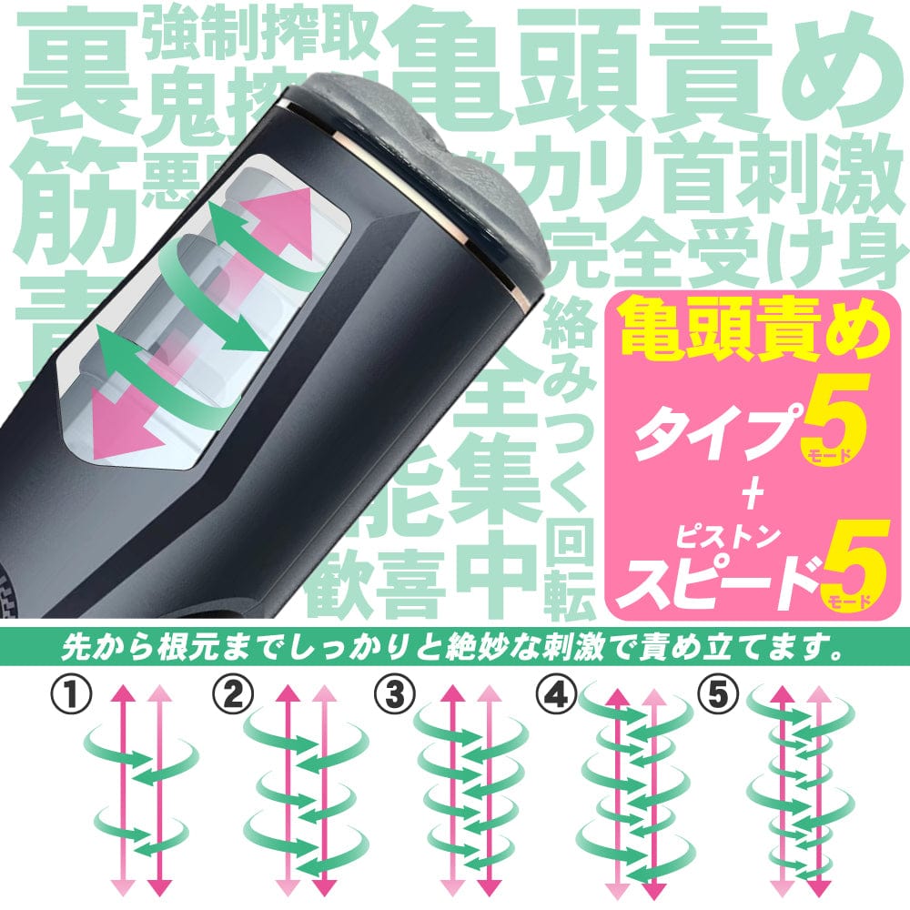 Motlab - RORA Rotate Operate Revel Action Automatic Stroker Masturbator (Black) Masturbator Soft Stroker (Vibration) Rechargeable 4580664900879 CherryAffairs