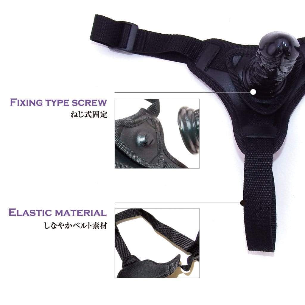 Wild One - SM Premium Strap On Dildo (Black) Strap On with Dildo for Reverse Insertion (Non Vibration) 4582137933438 CherryAffairs