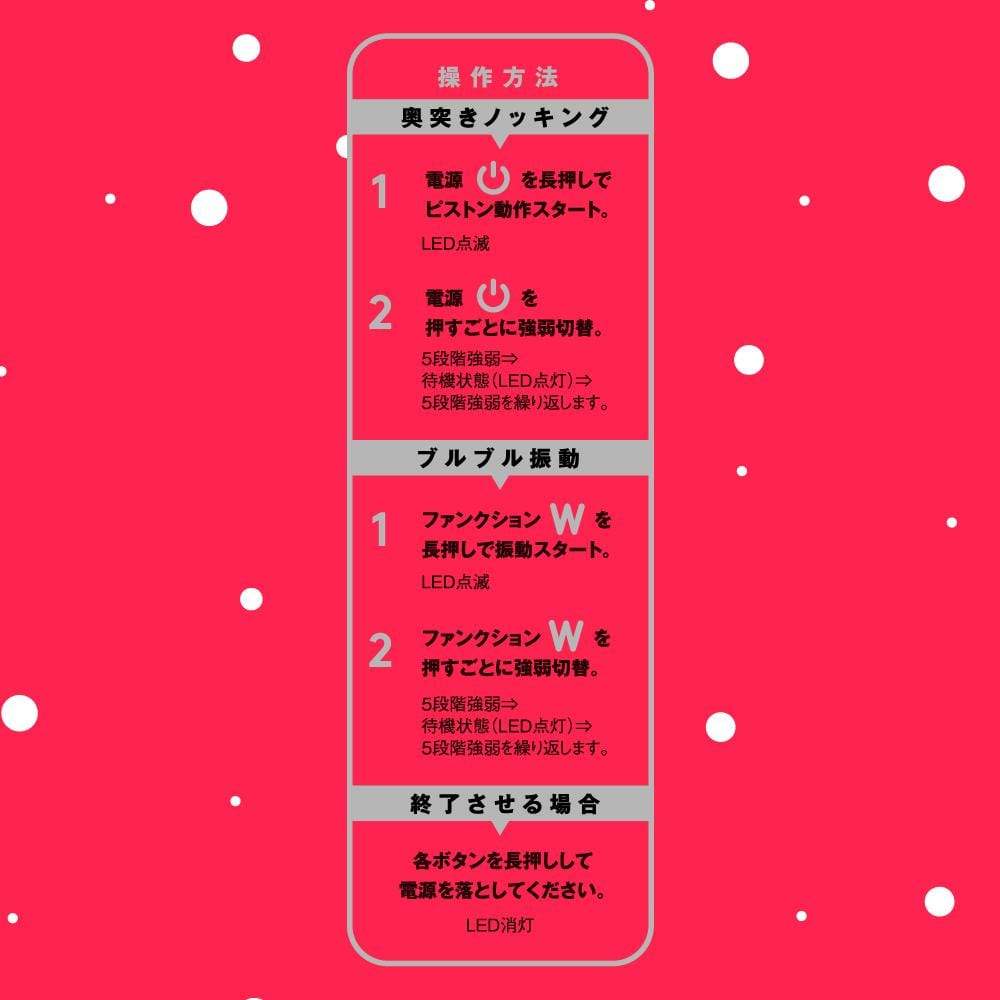 PPP - Completely Waterproof Linear Piston Vibe 25 (Black) Non Realistic Dildo w/o suction cup (Vibration) Rechargeable 4582593574244 CherryAffairs