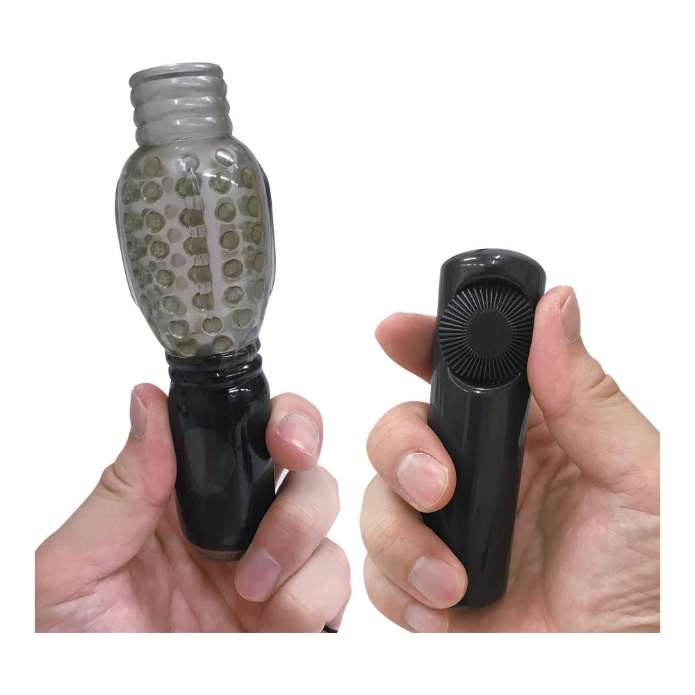 Kiss Me Love - Gekishin Men's Ona Machine Vibrating Cock Sleeve with Remote Control (Grey) Cock Sleeves (Vibration) Non Rechargeable 4582593593184 CherryAffairs