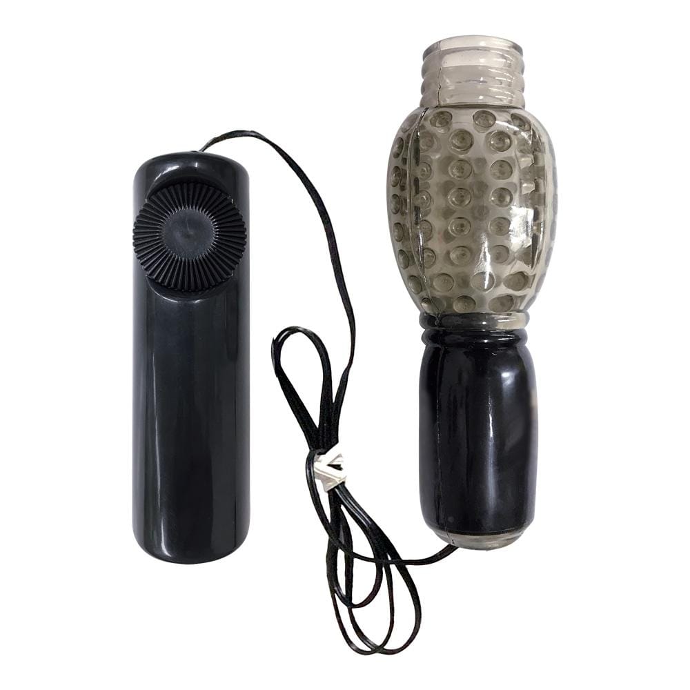 Kiss Me Love - Gekishin Men's Ona Machine Vibrating Cock Sleeve with Remote Control (Grey) Cock Sleeves (Vibration) Non Rechargeable 4582593593184 CherryAffairs