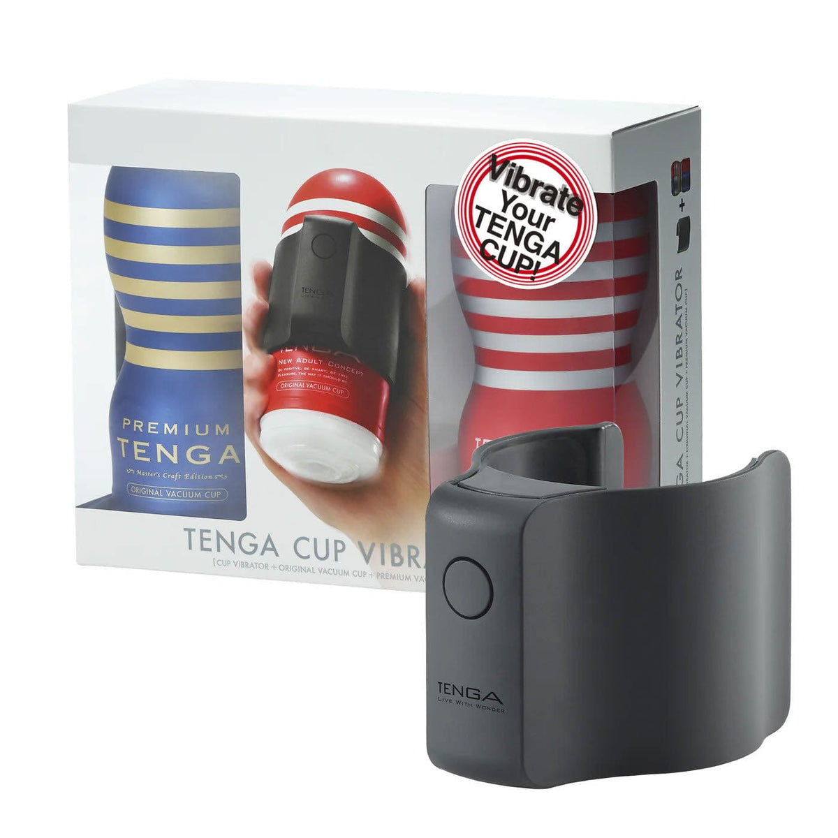 Tenga - Tenga Cup Vibrator The Limited Edition Accessory (Black) TE1241 CherryAffairs