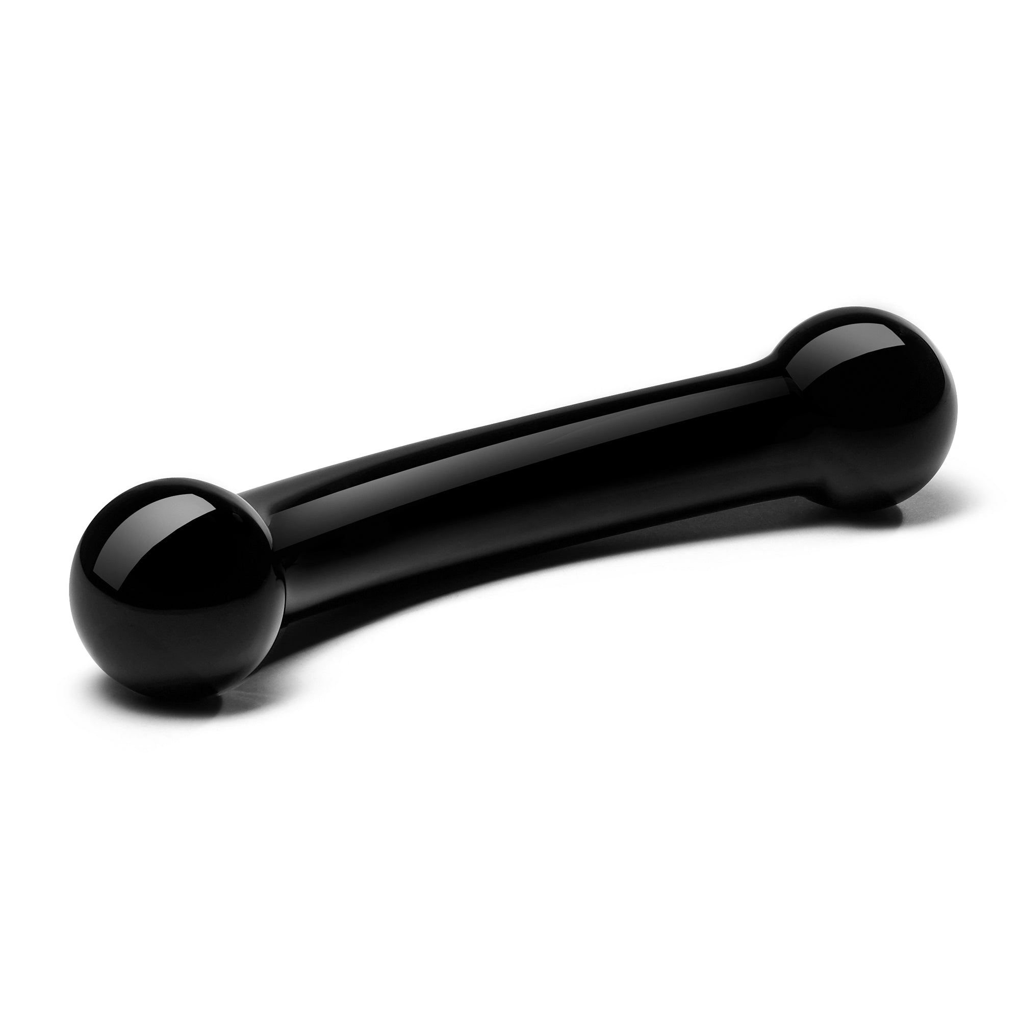 Glas - Double Bull Glass Dildo 5.5’’ (Black) - Black - Glass Dildo (Non Vibration)