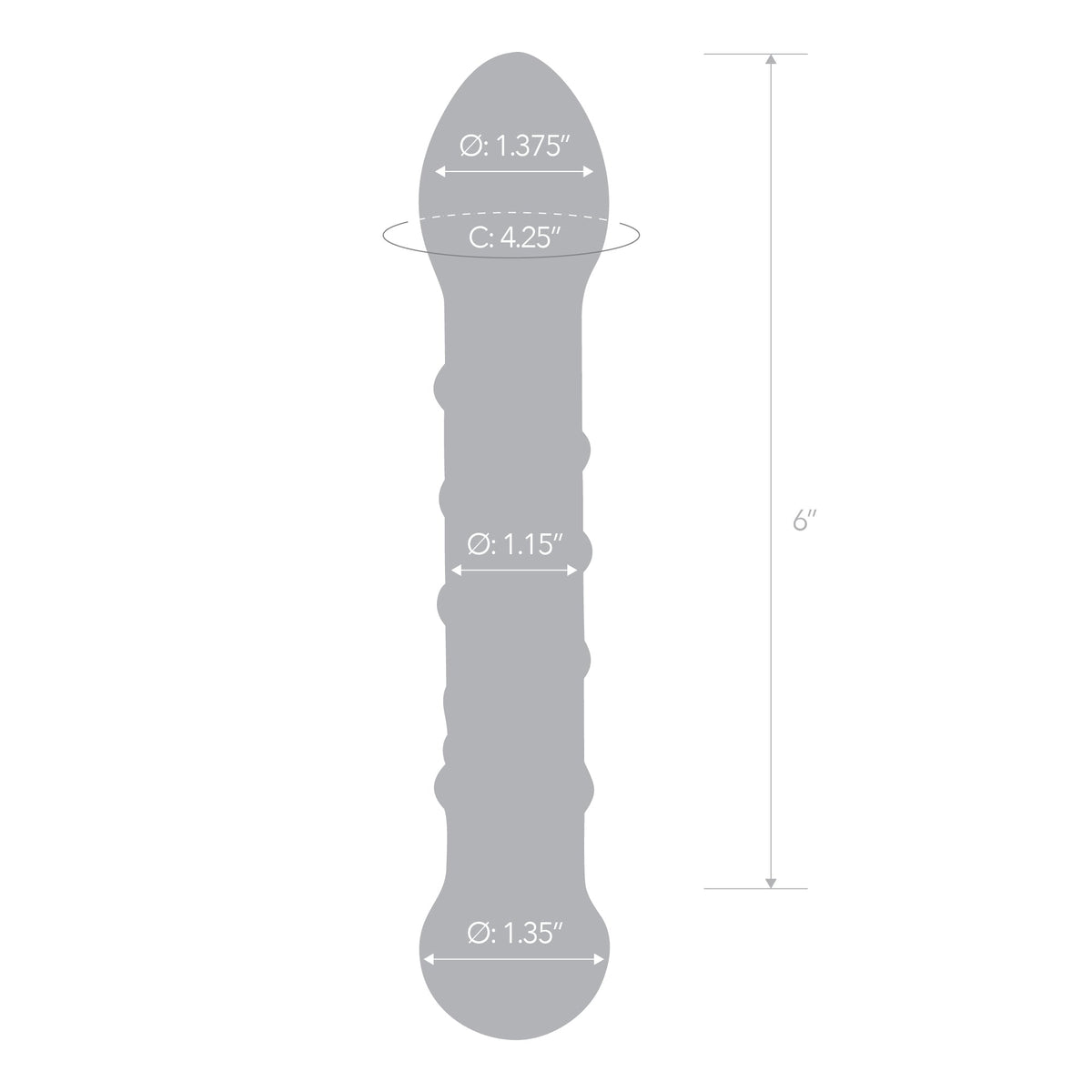 Glas - Spiral Staircase Full Tip Glass Dildo 7.25’’ (Clear) - Clear - Glass Dildo (Non Vibration)