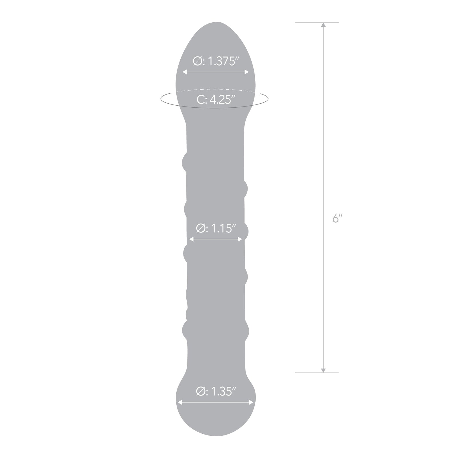 Glas - Spiral Staircase Full Tip Glass Dildo 7.25’’ (Clear) - Clear - Glass Dildo (Non Vibration)