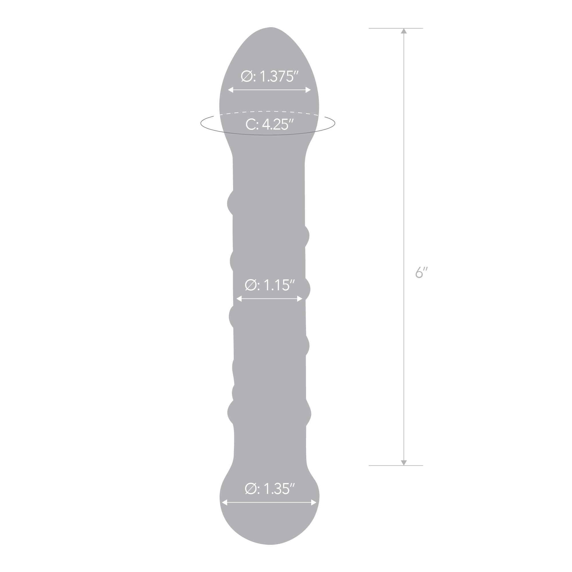 Glas - Spiral Staircase Full Tip Glass Dildo 7.25’’ (Clear) - Clear - Glass Dildo (Non Vibration)