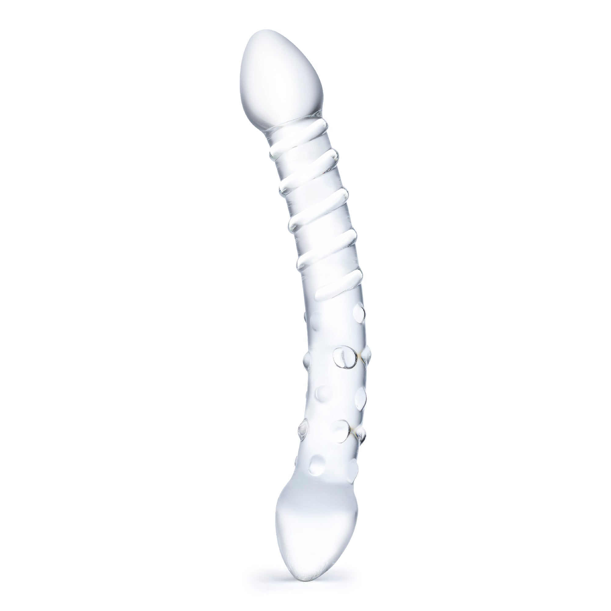 Glas - Double Trouble Glass Dildo 10’’ - Clear - Glass Dildo (Non Vibration)