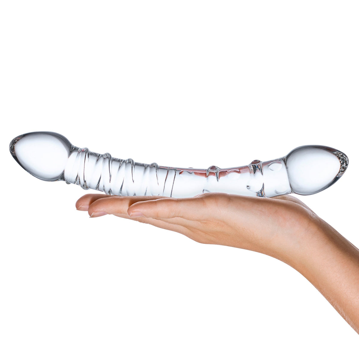 Glas - Double Trouble Glass Dildo 10’’ - Clear - Glass Dildo (Non Vibration)
