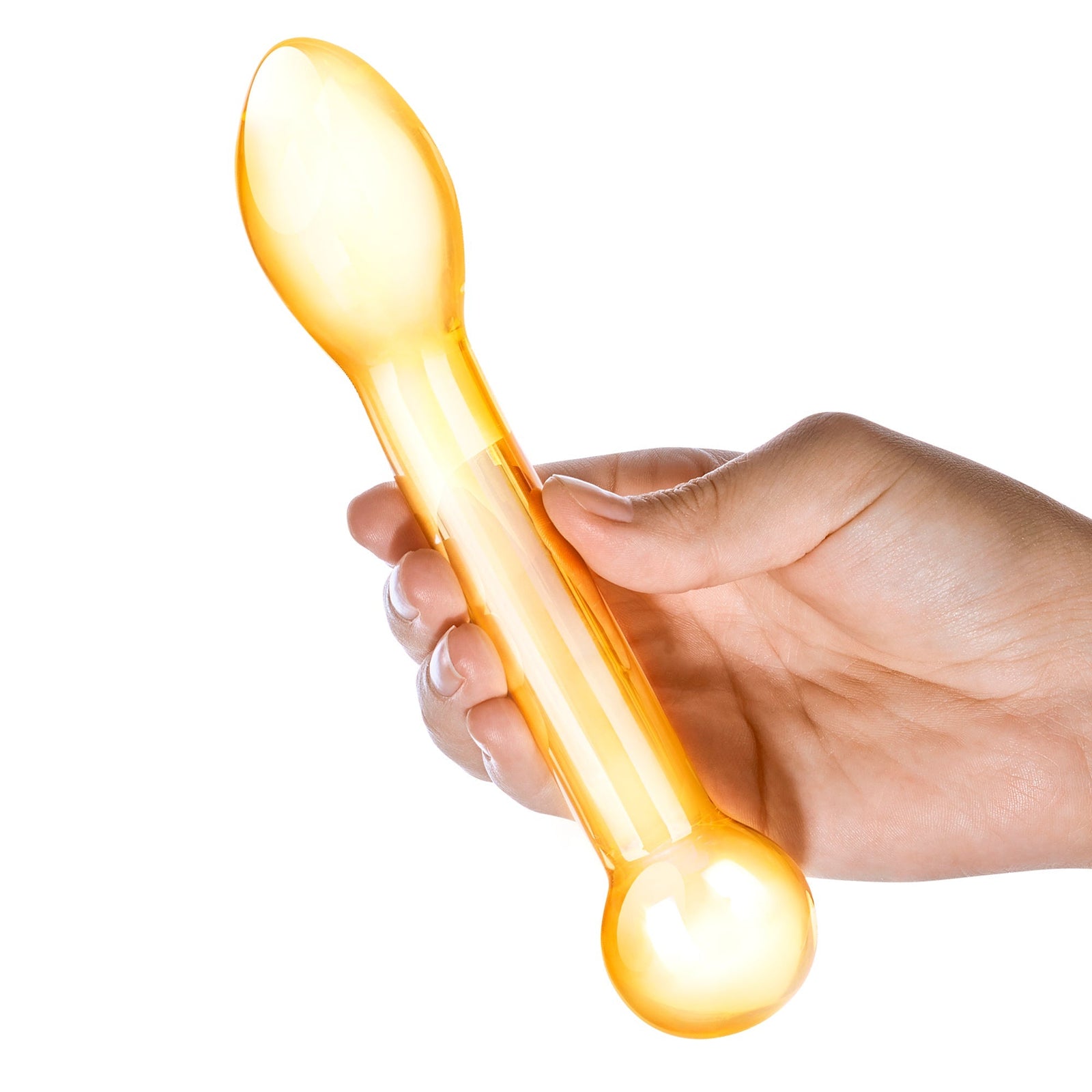 Glas - Honey Dripper Anal Slider 7’’ (Yellow) - Yellow - Glass Anal Plug (Non Vibration)