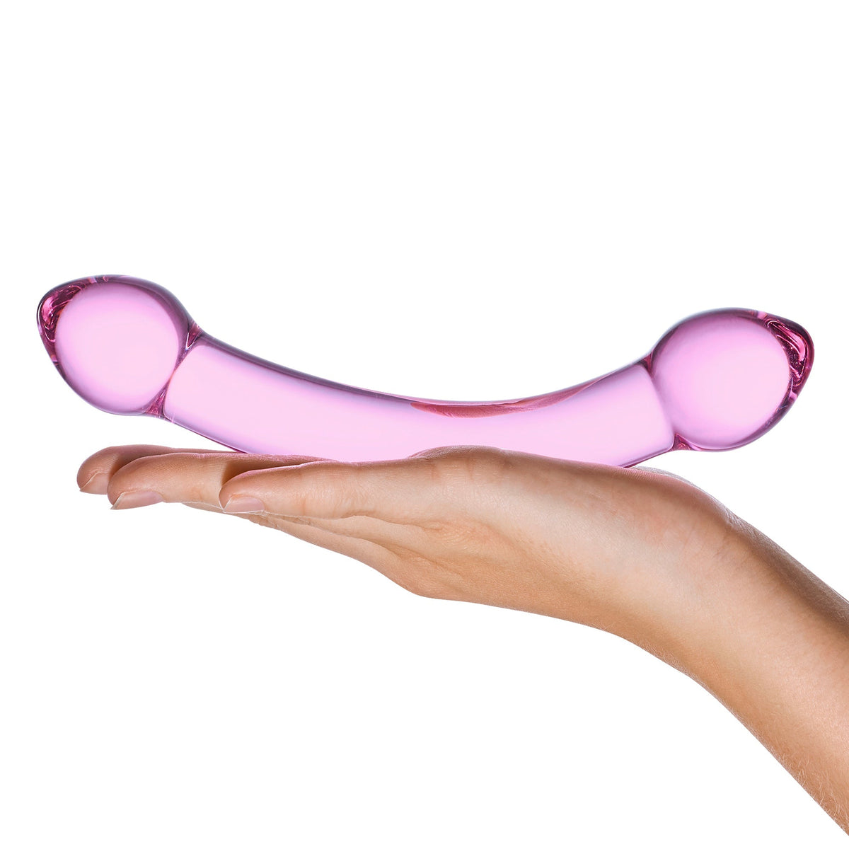 Glas - Double Trouble Hand Blown Glass Dildo 7.25’’ (Purple) - Purple - Glass Dildo (Non Vibration)