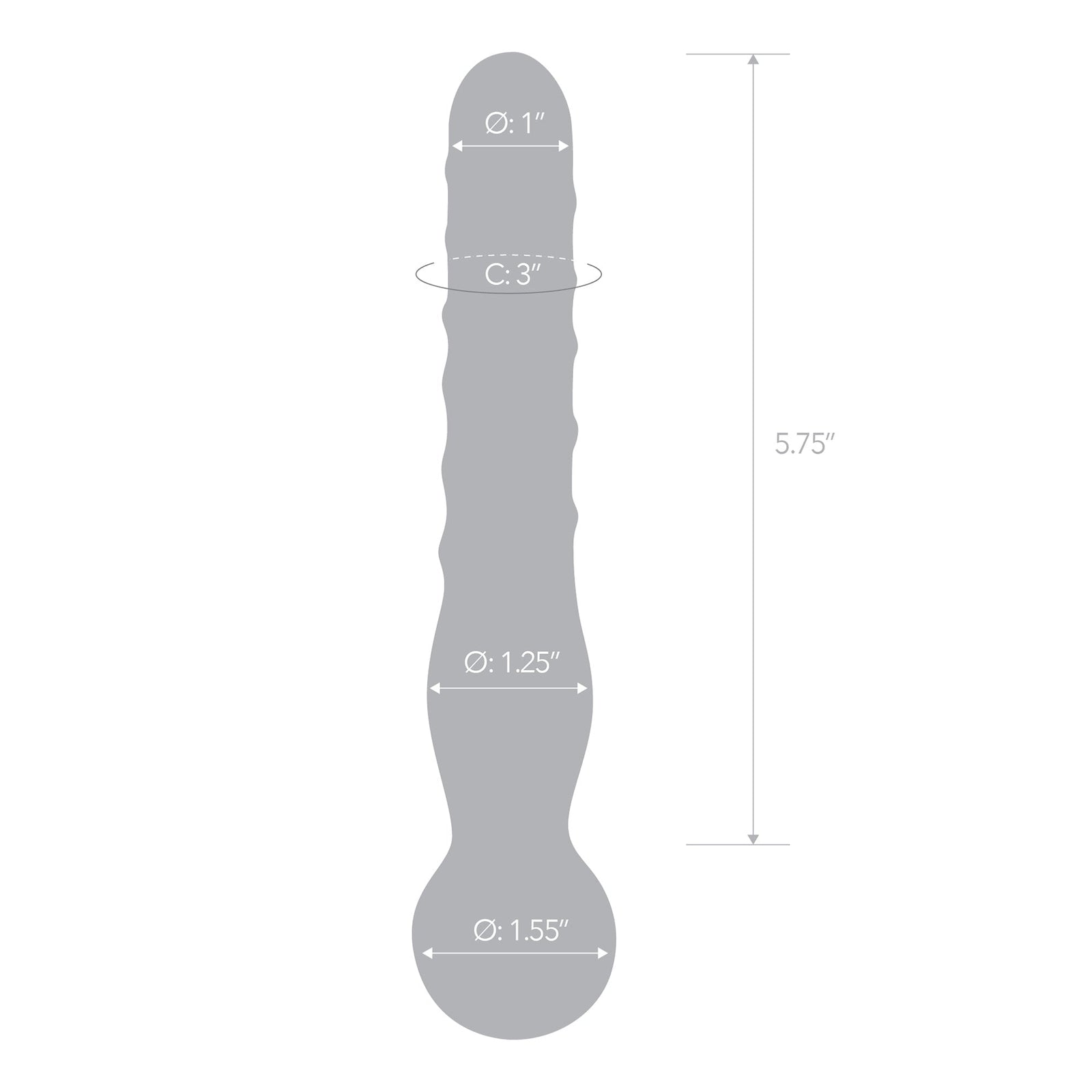 Glas - Joystick Clear Glass Dildo 8’’ - Clear - Glass Dildo (Non Vibration)