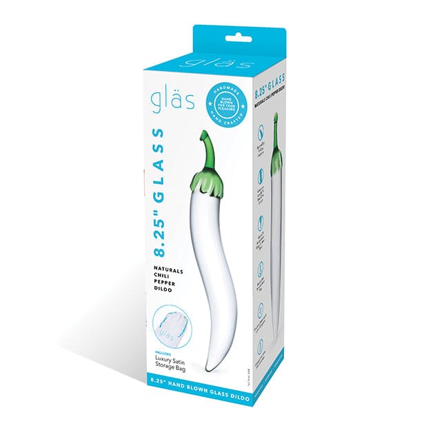 Glas - Naturals Chili Pepper Hand Blown Glass Dildo 8.25" (Clear) Glass Dildo (Non Vibration) 4890808063514 CherryAffairs