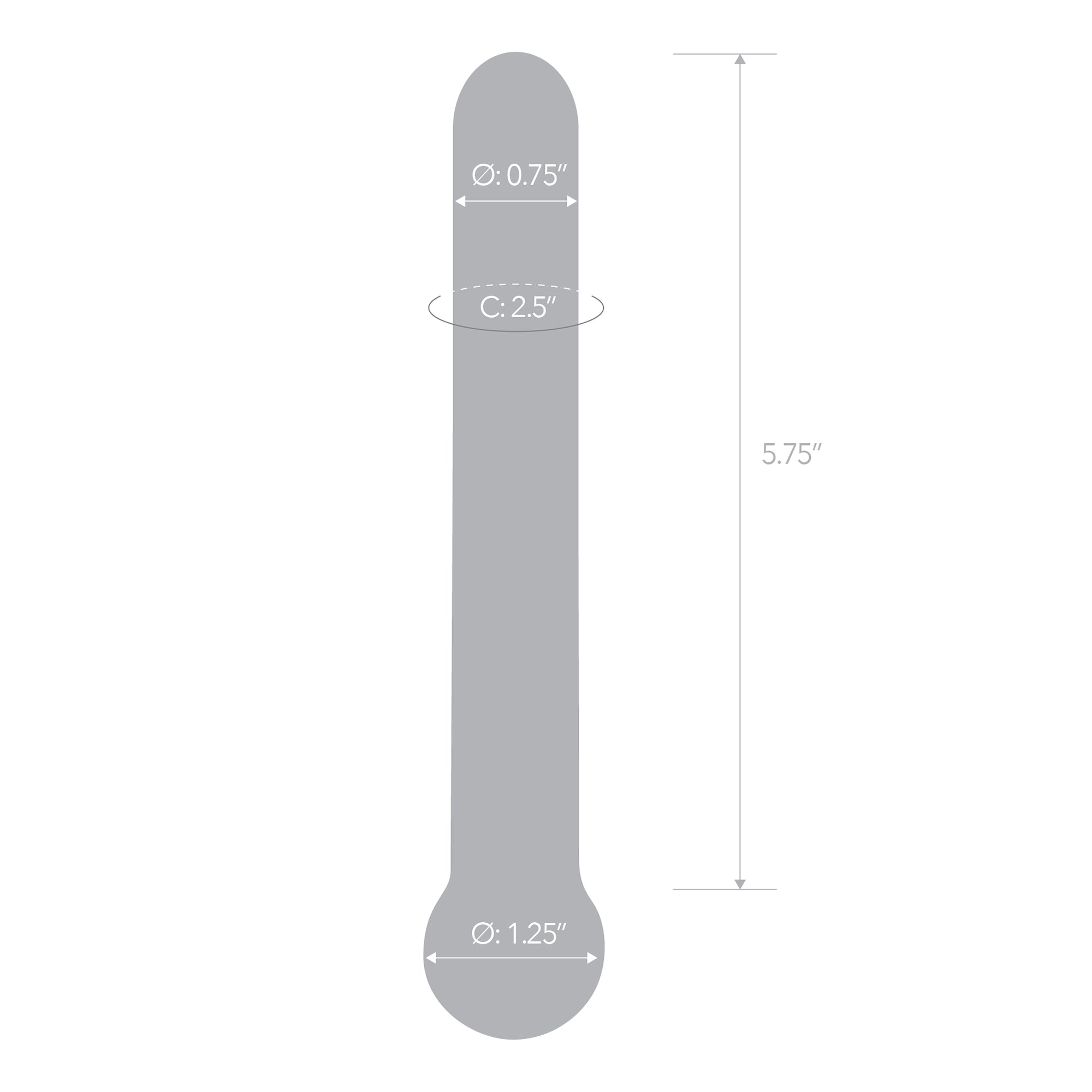 Glas - Straight Glass Dildo 7’’ (Clear) - Clear - Glass Dildo (Non Vibration)
