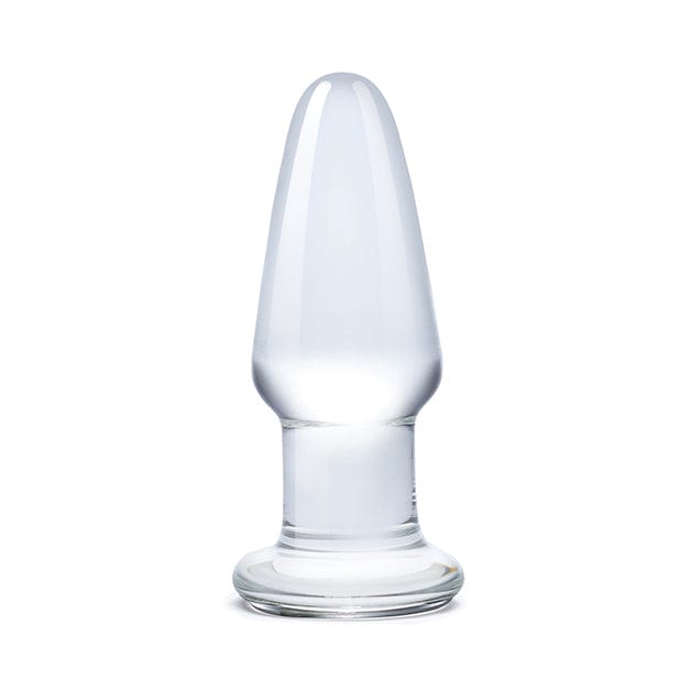 Glas - Glass Butt Plug Hand Blown Glass Dildo 3.5" (Clear) Glass Anal Plug (Non Vibration) 4890808169711 CherryAffairs