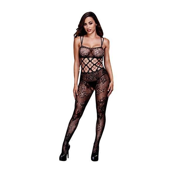 Baci - Racerback Crotchless Lace Bodystocking One Size (Black) Costumes Durio Asia