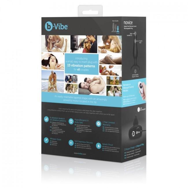 B-Vibe - Novice Remote Control Rechargeable Anal Plug (Black) Remote Control Anal Plug (Vibration) Rechargeable Singapore