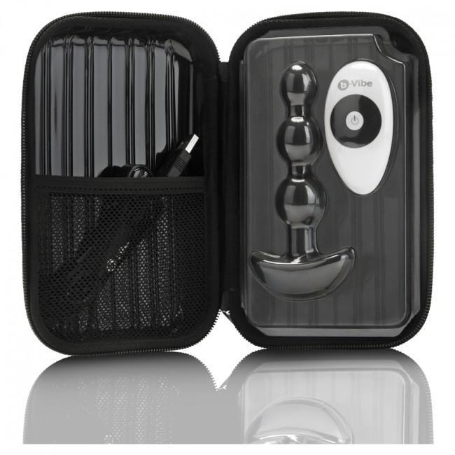 B-Vibe - Triplet Remote Control Rechargeable Anal Beads (Black) Anal Beads (Vibration) Rechargeable Singapore