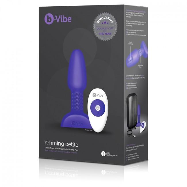 B-Vibe - Rimming Remote Control Vibrating Anal Plug Petite (Purple) Remote Control Anal Plug (Vibration) Rechargeable Singapore