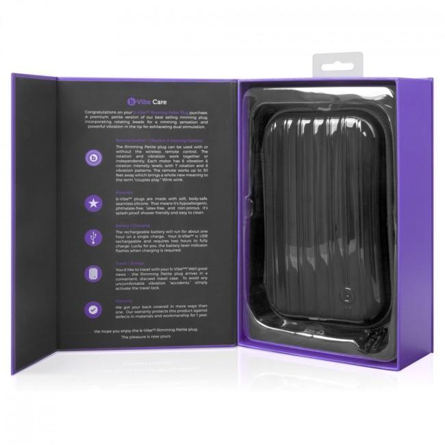 B-Vibe - Rimming Remote Control Vibrating Anal Plug Petite (Purple) Remote Control Anal Plug (Vibration) Rechargeable Singapore