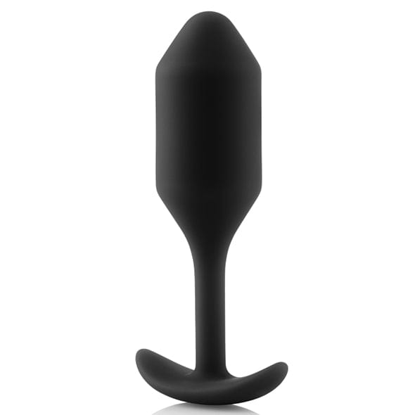 B-Vibe - Snug Plug 2 Weighted Silicone Anal Plug (Black) Anal Plug (Non Vibration) 4890808196748 CherryAffairs