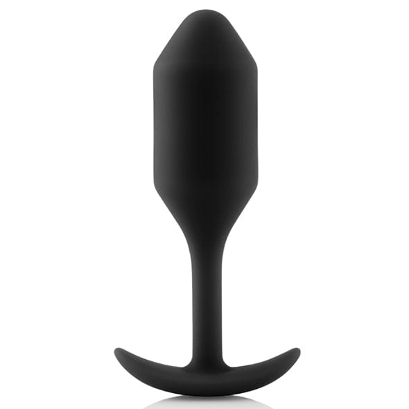 B-Vibe - Snug Plug 2 Weighted Silicone Anal Plug (Black) Anal Plug (Non Vibration) 4890808196748 CherryAffairs