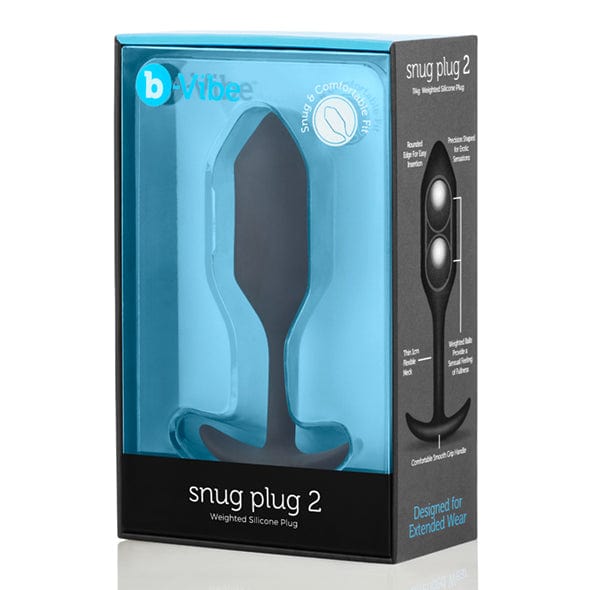 B-Vibe - Snug Plug 2 Weighted Silicone Anal Plug (Black) Anal Plug (Non Vibration) 4890808196748 CherryAffairs
