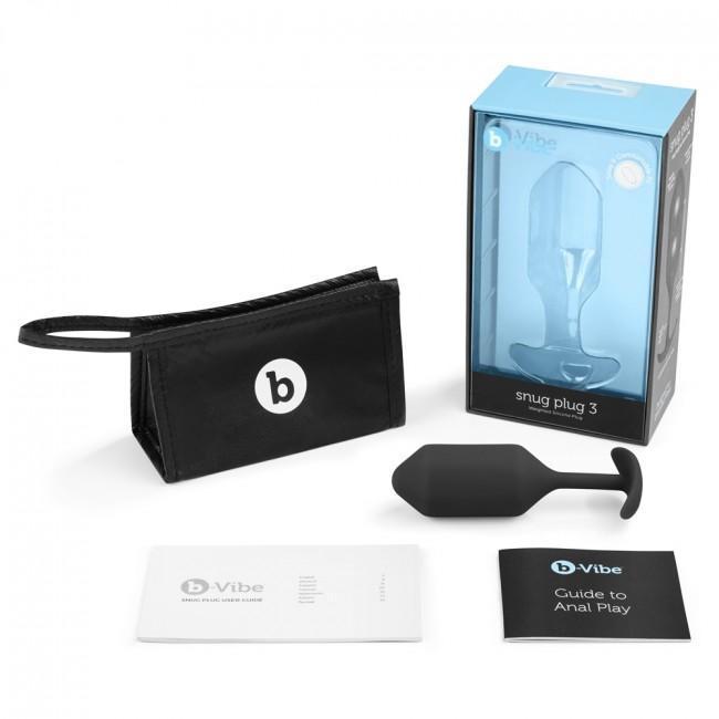 B-Vibe - Snug Plug 3 Weighted Silicone Anal Plug (Black) Anal Plug (Non Vibration) Singapore