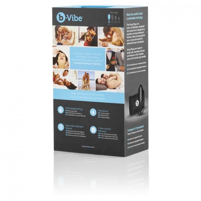 B-Vibe - Snug Plug 4 Weighted Silicone Anal Plug (Black) Anal Plug (Non Vibration) Singapore