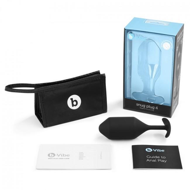 B-Vibe - Snug Plug 4 Weighted Silicone Anal Plug (Black) Anal Plug (Non Vibration) Singapore
