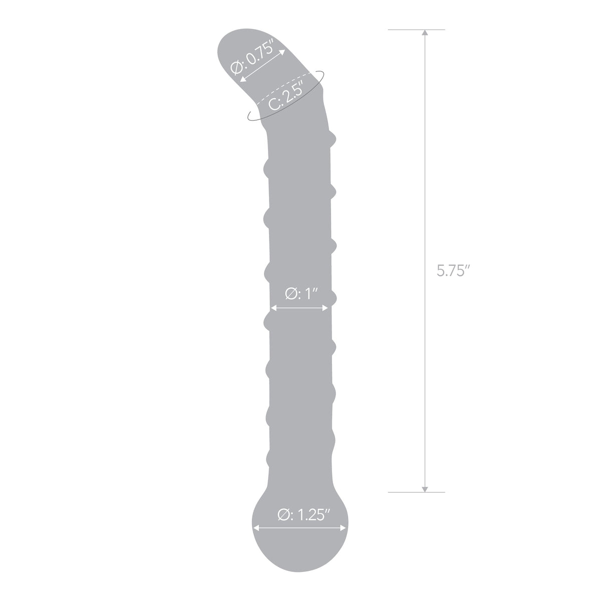 Glas - Mr Swirly G Spot Hand Blown Glass Dildo 6.5’’ (Clear/Blue) - Clear - Glass Dildo (Non Vibration)