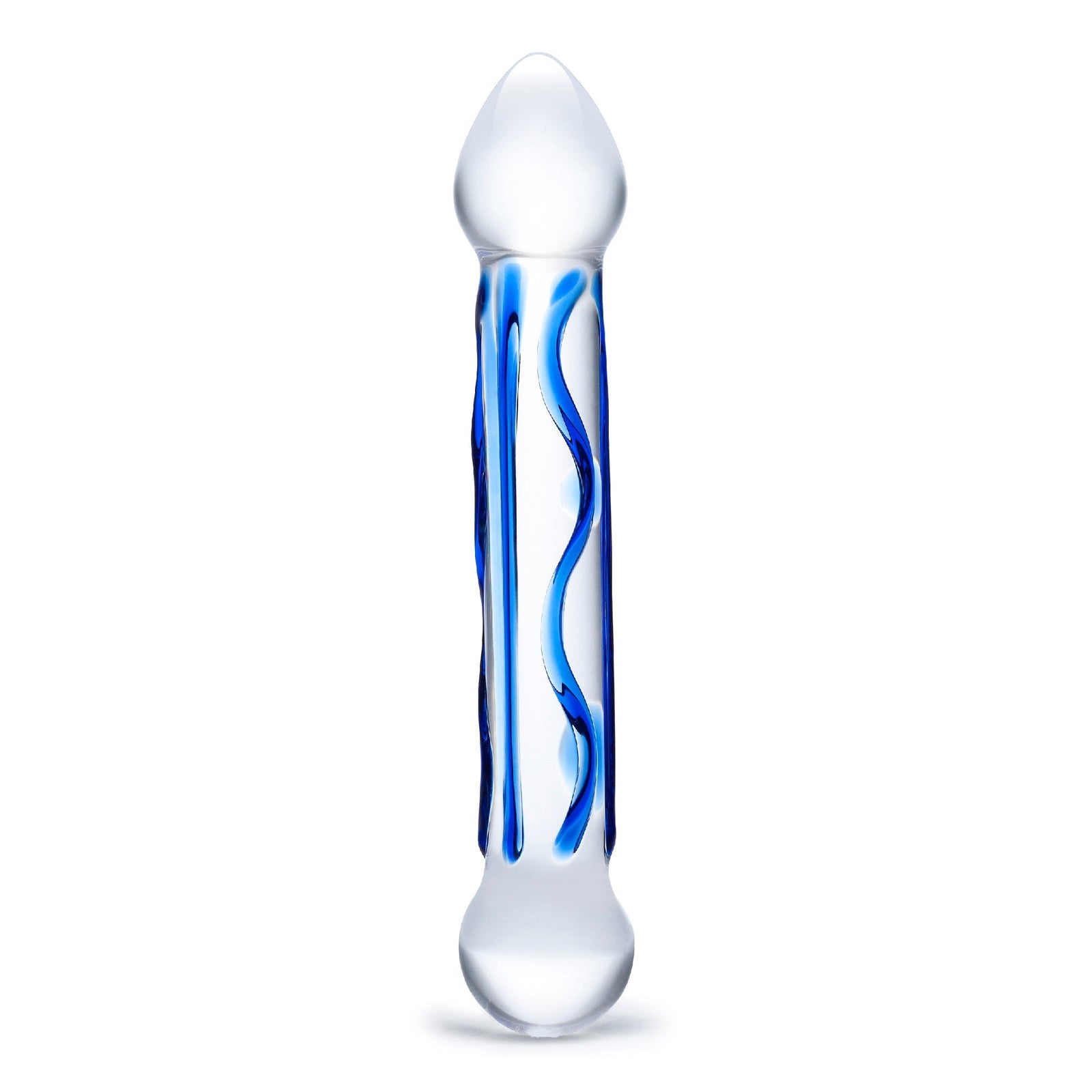 Glas - Tip Textured Glass Dildo 6.5’’ (Clear) - Clear - Glass Dildo (Non Vibration)